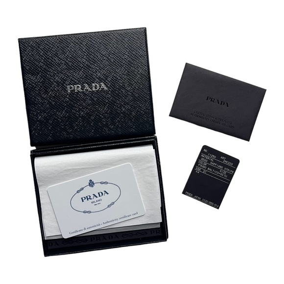 Prada Saffiano Stripe Card Holder Wallet - Picture 7 of 7